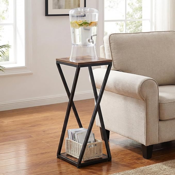 2-Tier Tall Plant Stand Indoor, Corner Plant Stands for Indoor Plants Multiple, Small End Table for Living Room, Corner Side Table for Home Decor