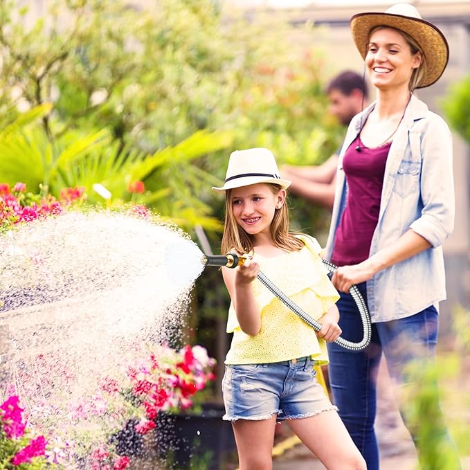 Metal Garden Hose 125 FT - 304 Stainless Steel Water Hose 125 FT - Expandable Short Flexible Garden Hose,no Kink Explosion, no Bite