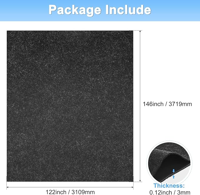 3MM Thickened Outdoor Storage Shed Mat, 12.2 x 10.2 FT Garage Floor Mats with Reusable, Washable, Non Slip, Durable for Protects Garage Floors/Driveways/Entrance Doors/Deck [Gray]