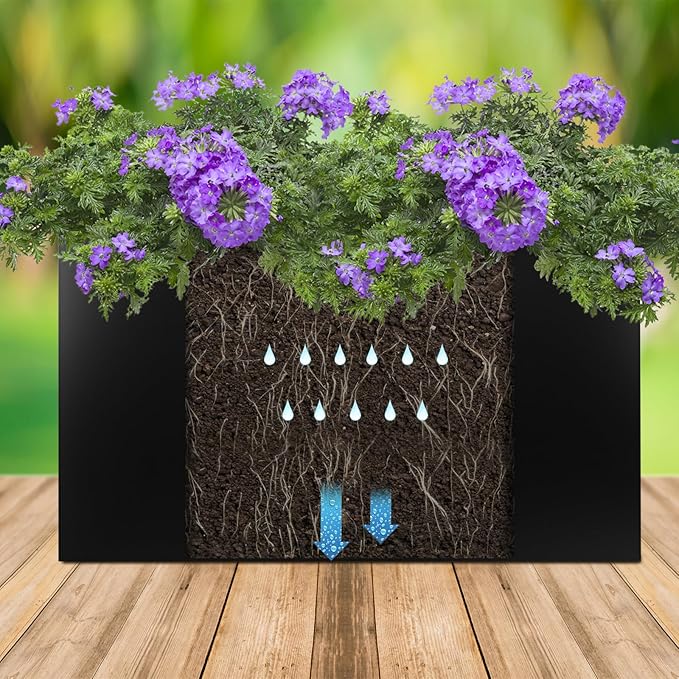 Steel Planter Box 36"x12"x20", Square Metal Planter Box Indoor&Outdoor, Steel Planter Heavy Duty for Commercial and Residential Use