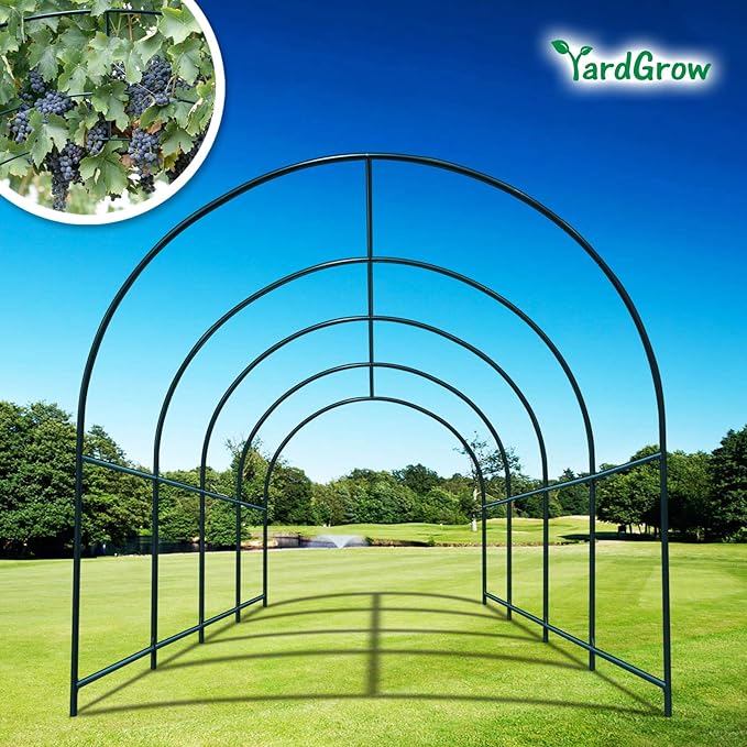 YardGrow Large Garden Support Arch Frame Climbing Plant Arch Arbor for Various Roses Vines Birthday Wedding Party Decoration Pergola Frame (13 x 7 x 7.2ft)