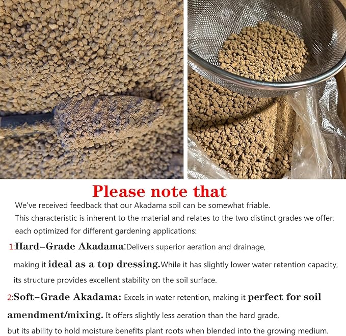 Voulosimi Gardening Akadama Soil - Cactus, Bonsai, Succulent Soil Additives Landscaping Vase Fillings (1/4 inch, 2 QT)