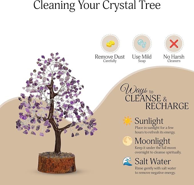 Amethyst Crystal Tree, Healing Crystals, Purple Room Decor, Crystal Decor, Crystal Tree, Purple Desk Accessories, Purple Decor Tree, Spiritual Decor, Feng Shui Decor, Amethyst Crystal Rock Tree 10-12"