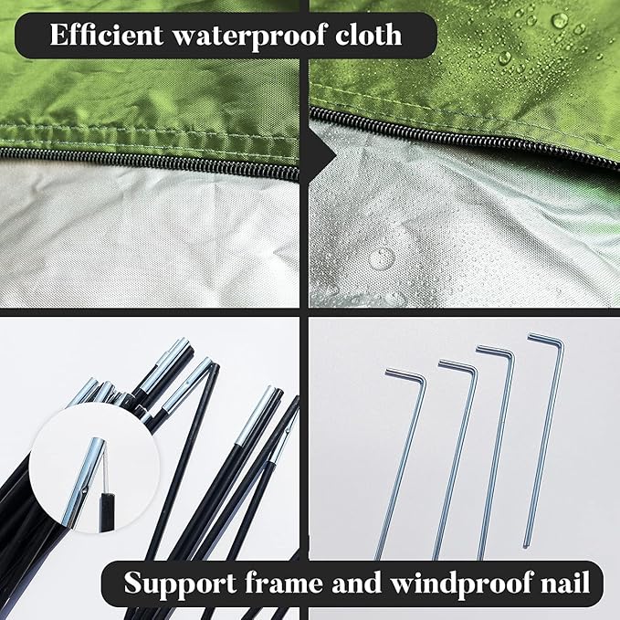 82.6 x 65x 59 in Bike Storage Tent, Outdoor Portable Storage Shelter for 4-5 Bicycles, 210D Oxford Fabric PU4000 Waterproof, Suitable for Storing Bicycles, Motorcycles and Various Tools