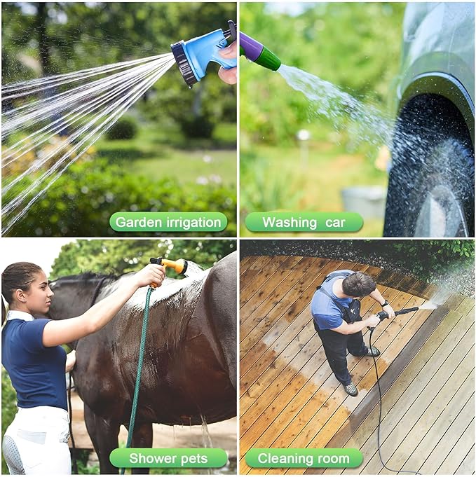 JaGely 12 Pack Sweeper Nozzle for Garden Hose Solid Brass Jet Sweeper 2" Jet Nozzle with 12 Garden Hose Rubber Washers