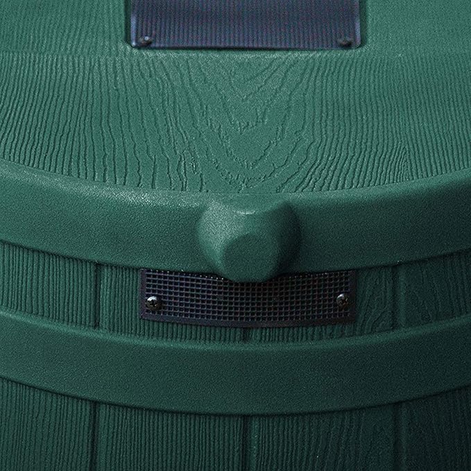 Good Ideas Rain Wizard Water Storage Premium Quality Collection Barrel with Brass Spigot, Safety Screen, and 50 Gallon Capacity, Green (2 Pack)