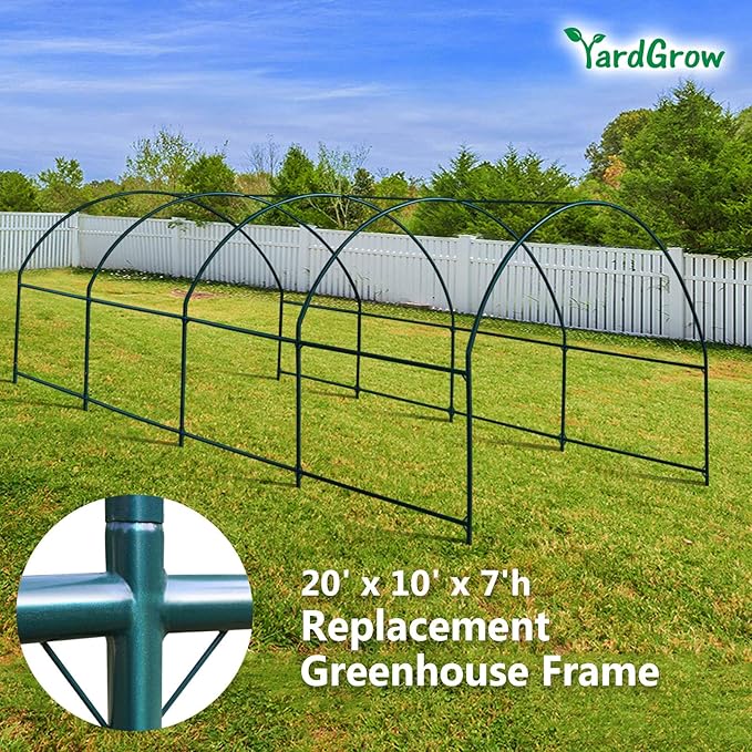 YardGrow Large Garden Support Arch Frame Climbing Plant Arch Arbor for Various Climbing Plant Roses Vines Birthday Wedding Party Decoration Pergola Frame (20' x 10' x 7')
