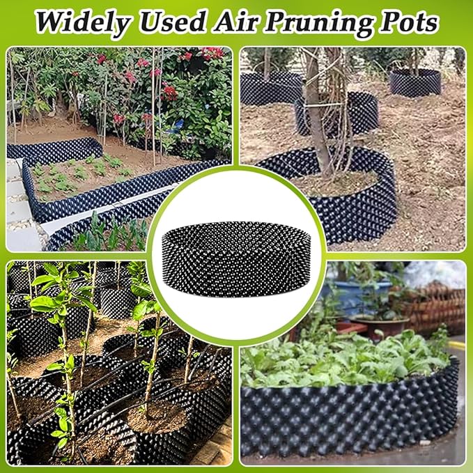 60 Gallon Air Pruning Container New Plastic Nursery Pot Fruit Vegetable Garden Grow beds (4 ft Diameter), Black