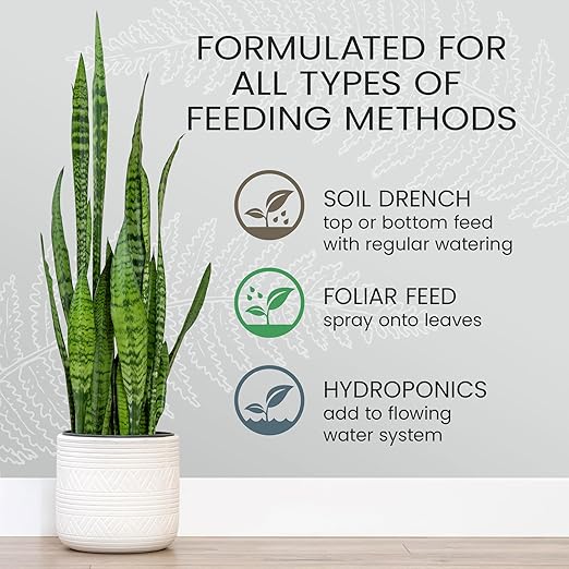 Purived 1gal All-Purpose Liquid Plant Fertilizer - Makes 320 Gallons, for Indoor Houseplants, All-Natural, Groundwater Safe, Made in USA