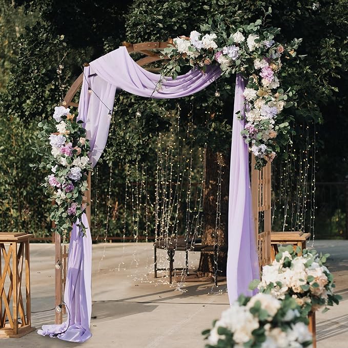 Outvita 7 Ft Wood Arbor Arch, Garden Backdrop Stand, Floral Pergola, Ballon Arch Frame for Patio Wedding Decor, Party Decoration, Festival Ceremony, Baby Birthday