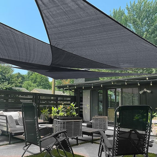 LOVE STORY Custom Size 8'x12'x14.4' Graphite Grey Sun Shade Sail Right Triangle Sunshade Fabric Awning Canopy for Patio Backyard Carport Pergola (Customized)