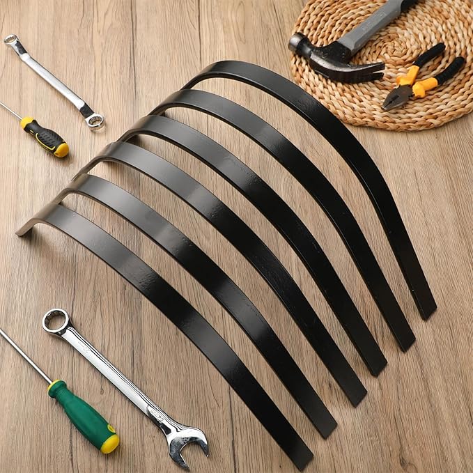 Blulu 6 Pack Rock Rake Tines 1" x 5/16" One Bolt Mount Replacement for Landscape Rakes Heat-Treated Clam Rake Tines for Clamming Yard Equipment Maintenance and Restoration