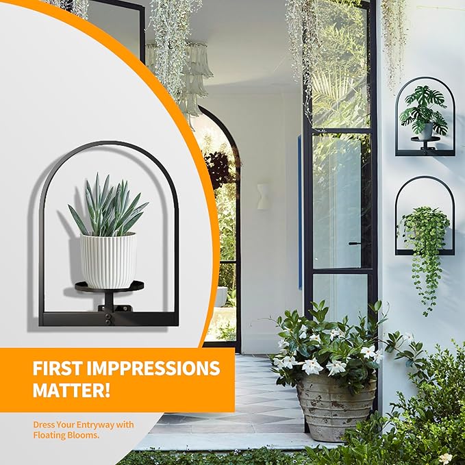 2 Pack Plant Stand Indoor Outdoor Hanging Planters for Indoor Plants Wall Plant Holder for Indoor Plants Plant Frames Wall Decor for Livingroom Bedroom Balcony Patio