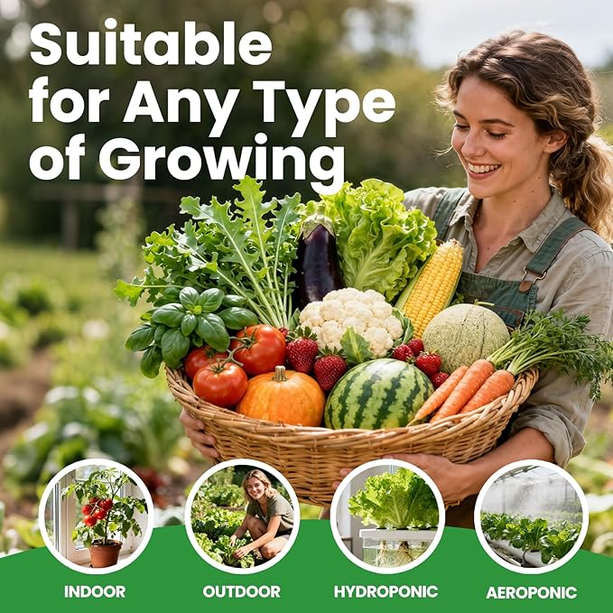 55 Vegetable Seeds Variety Pack - 39,000+ Heirloom Seeds for Planting Vegetables and Fruits, Non-GMO Garden Seeds for Hydroponic & Outdoor Planting Includ Gardening Supplies, Gift for Gardeners