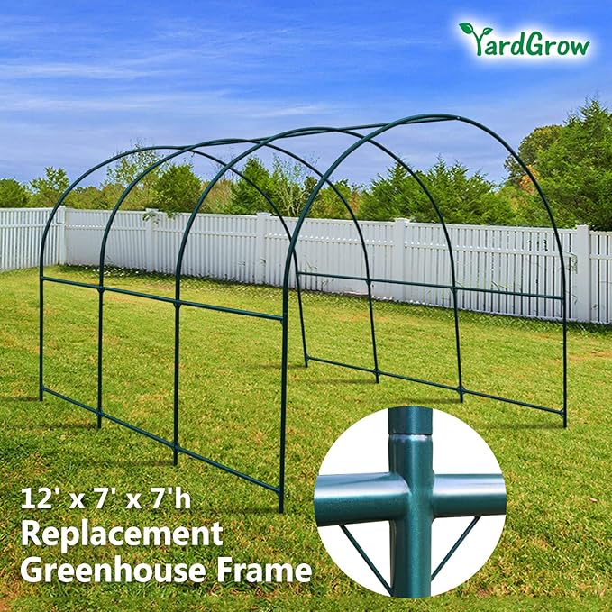 YardGrow Large Garden Support Arch Frame Climbing Plant Arch Arbor for Various Climbing Plant Roses Vines Birthday Wedding Party Decoration Pergola Frame (12' x 7' x 7')