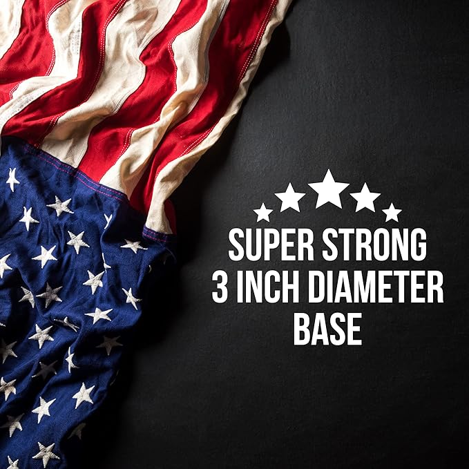 Service First 20FT Flagpole Kit Freedom Edition Black Telescoping for Outside House In Ground - Anti Tangle Swivel Ring Design - 100MPH Wind Tested