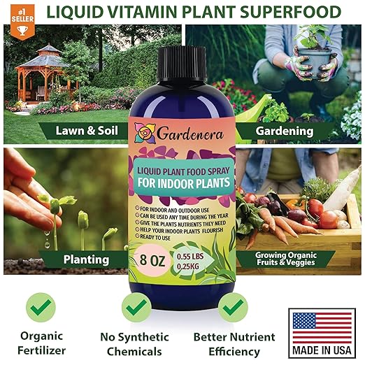 Gardenera Plant Growth Superfood for CALATHEA with 18 Essential Vitamins & Minerals - Organic Plant Food Fertilizer - Micro-Fungi and Bio-Organisms for CALATHEA Plant Care & Growth Enhancement - 8oz
