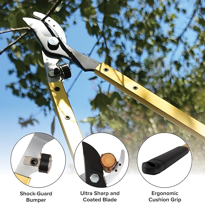 Jameson Professional 27" Bypass Lopper | 1-3/8" Cutting Capacity | Non-Stick Blade | Aircraft-Grade Aluminum Frame | Cushioned Grips | Gardening & Landscaping Tool
