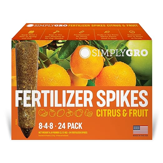 Fertilizer Spikes for Citrus & Fruit Trees & Shrubs (24 Spikes - 6.0 Lbs)