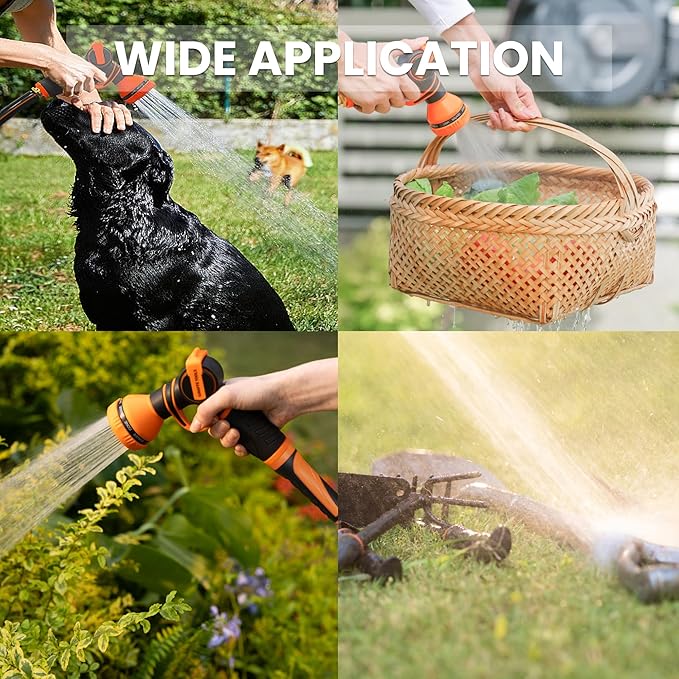 Giraffe Tools Garden Leader Hose 10ft x 5/8", Short Water Hose Heavy Duty, Flexible, Lightweight Hybrid Hose with Swivel Handle, Double Female Fittings, Burst 600 PSI