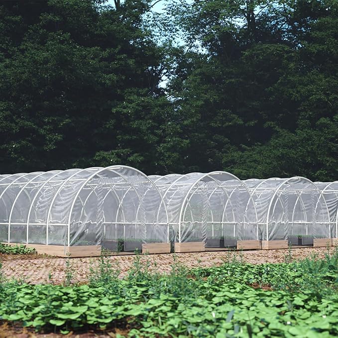 2 Pack Garden Netting, 8 x 19 FT Bird Netting Barrier Row Cover, Plants Covers Protection Ultra Fine Net for Fruits Flower Vegetables from Insect Pest Barrier Bug Eating