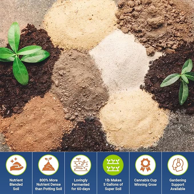 The Bud Grower | Premium 100% Organic Super Soil Concentrate | 5 lbs of Premium Soil Concentrate & Rapid Rooters | All-in-One Soil Amendment