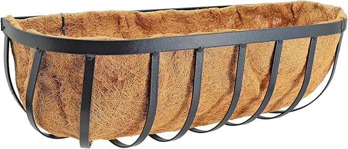 Arcadia Garden Products 1529 Solstice Series Wall Trough Planter, 24-Inch