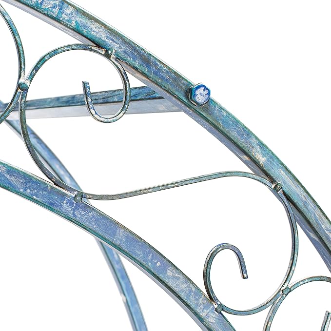 Safavieh PAT5007C Outdoor Collection Pagan Victorian Antique Blue Arch