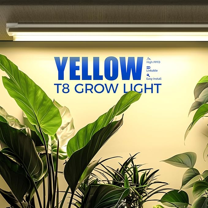 Barrina Plant Grow Light, 252W(6 x 42W, 1400W Equivalent), Full Spectrum, LED Grow Light Strips, T8 Integrated Growing Lamp Fixture, Grow Shop Light, with ON/Off Switch, 6-Pack