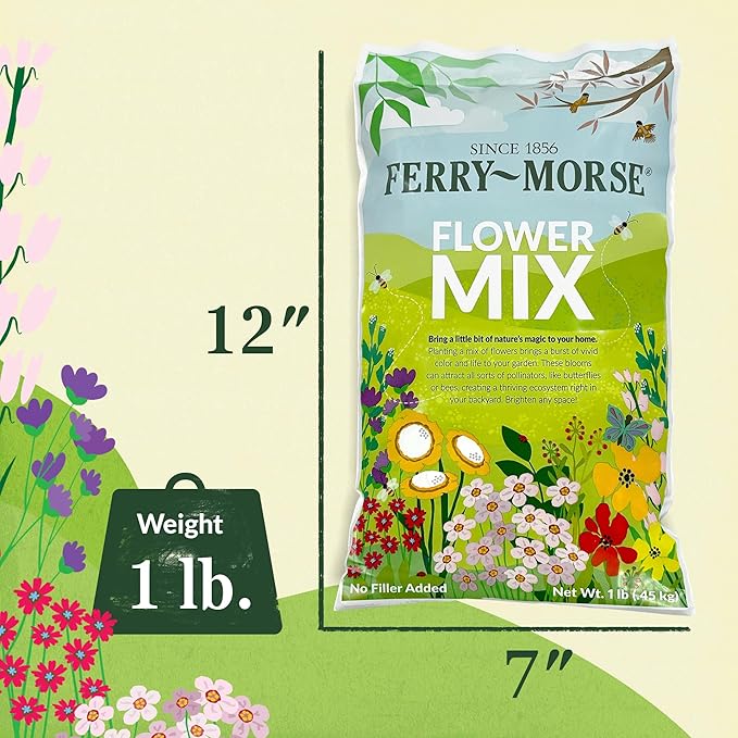 Ferry-Morse Knee-High Mix Bulk Wildflower Seeds, 1lb