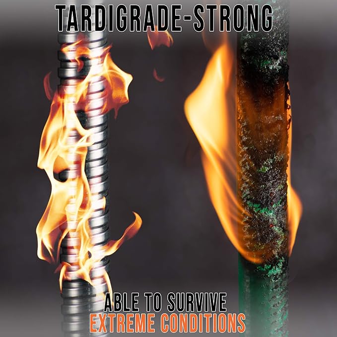Tardigrade Metal Garden Hose 100 FT, Heavy Duty 304 Stainless Steel Water Hoses, Unmatched Durability, Flexible, No Kink & Tangle, Lightweight, Pet & Rust Proof for Outdoor Lawn Yard