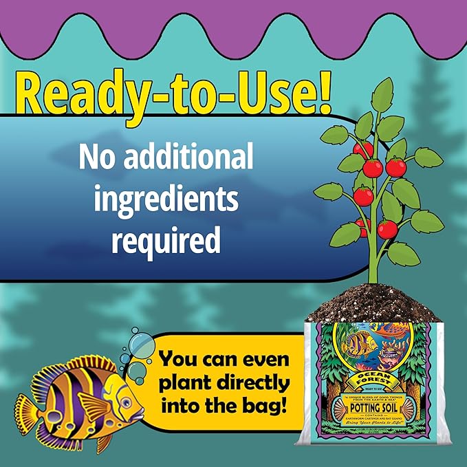 FoxFarm Ocean Forest Potting Soil, 1.5cu ft - Light, Aerated Texture, Designed for All Container Plants - pH Adjusted for Optimal Nutrient Uptake, Effectively Retains Moisture