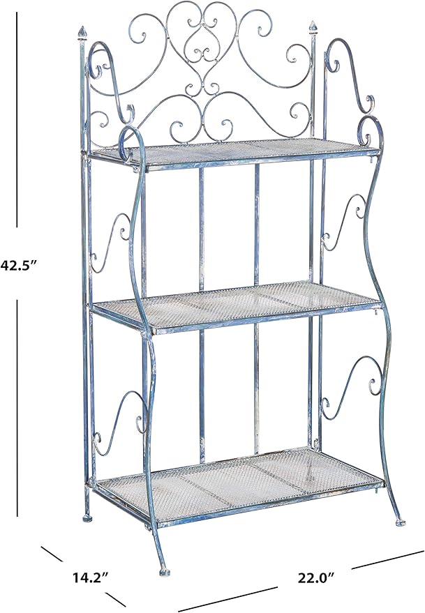 Safavieh Outdoor Collection Torus Antique Blue 3-Tier Shelf (Fully Assembled)