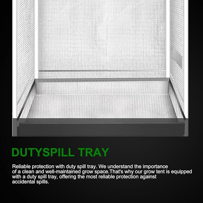 MELONFARM 34"x34"x72'' Grow Tent, High Reflective 600D Diamond Mylar Canvas with Observation Window and Floor Tray for Hydroponic Indoor Plant Growing