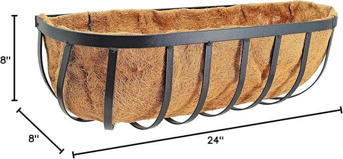 Arcadia Garden Products 1529 Solstice Series Wall Trough Planter, 24-Inch
