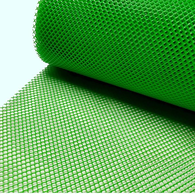XIFENG Plastic Wire Mesh Fence Roll for Poultry Dogs Rabbit Snake Barrier, Plastic Chicken Fence Wire Fencing Mesh Poultry Netting for Garden Farm(Size:0.47in mesh-33ft L x 3.3ft W Roll,Color:Green)