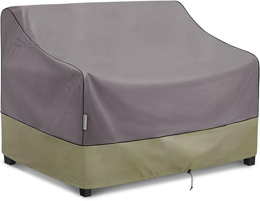KylinLucky Patio Loveseat Cover 52W x 32D x 34H inches,2-Seater Outdoor Furniture Sofa Covers Waterproof Grey