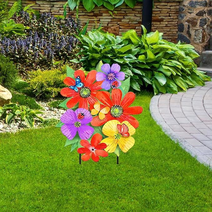 Briarwood Lane Whimsy Flowers Metal Art