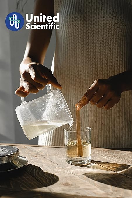 United Scientific™ Plastic Pitcher, 5000mL (1.32 Gallons) - Large Pitcher with Spout - Raised Graduations - Chemical Resistant, Autoclavable, 1 Each