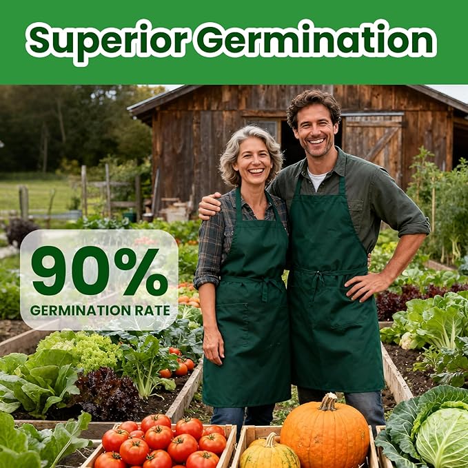 55 Vegetable Seeds Variety Pack - 39,000+ Heirloom Seeds for Planting Vegetables and Fruits, Non-GMO Garden Seeds for Hydroponic & Outdoor Planting Includ Gardening Supplies, Gift for Gardeners