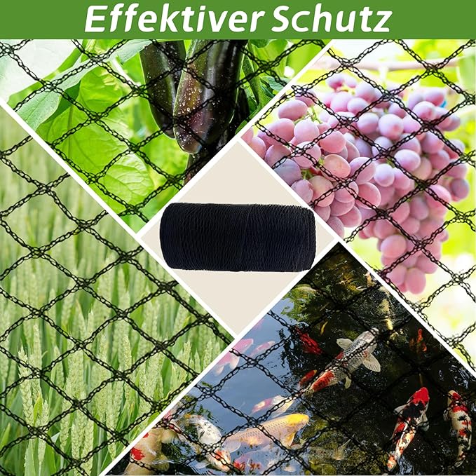 Bird Netting Poultry Chicken Coop - 15FT*35FT Heavy Duty Garden Net 0.6” Mesh for Blueberry Bushes Fruit Tree Roof Hawk Proof