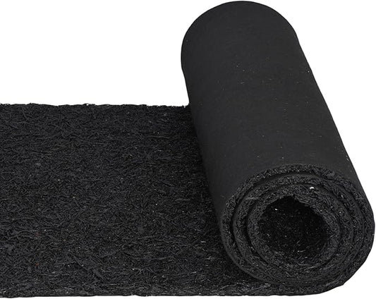 Nisorpa 8' x 2' Black Mulch Mat, Recycled Rubber Mulch Mat Garden Barrier Garden Edging Border Mat Rubber Mulch for Landscaping Outdoor