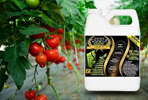Humic Acid & Fulvic Acid Liquid Concentrate - 10,000 sq ft - Organic Plant Food Enhancer for Lawn, Plants, Turf Grass & Garden Soil