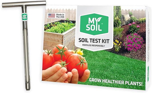MySoil Test Kit Starter Pack, Unlock Your Lawn & Garden Potential, Complete & Accurate Nutrient and pH Analysis with Recommendations Tailored to Your Soil and Plant Needs | 1 Test Kit + 1 Soil Probe