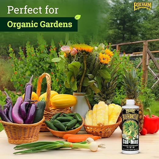 FoxFarm BushDoctor Cal-Mag - Liquid Calcium & Magnesium Supplement, Prevents Blossom End Rot & Tip Burn - Formula with 3% Calcium, 0.9% Magnesium for Gardening- NPK 1-0-0 (Pint)