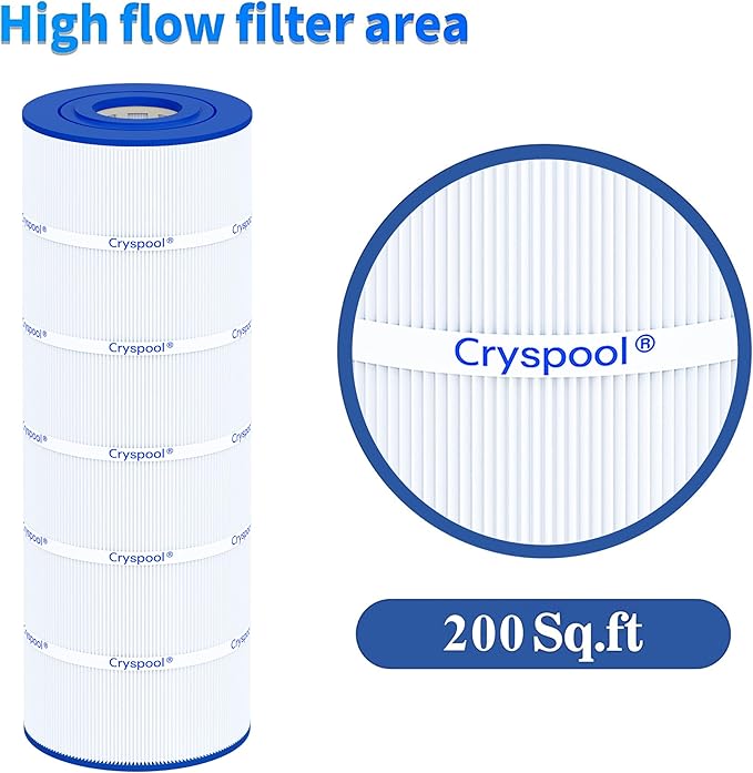 Cryspool® C200S Filter Compatible with CX200XRE, SwimClear C200S, C200S, C-9442, PA200S, 200 Sq. Ft Pool Filter Cartridge, 1 Pack