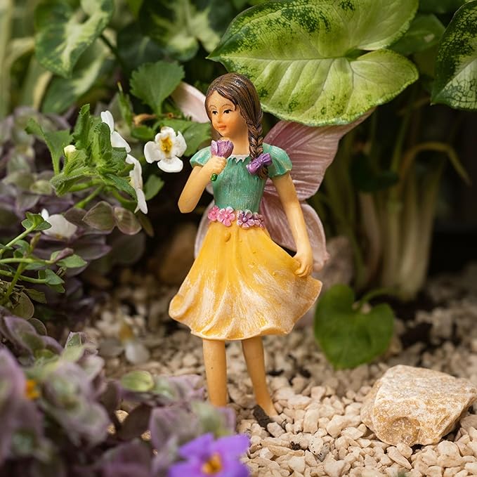 PRETMANNS Fairies for Fairy Garden - Colorful Accessories for an Indoor or Outdoor Miniature Garden - an Adorable Figurine Kit – 3 Pieces