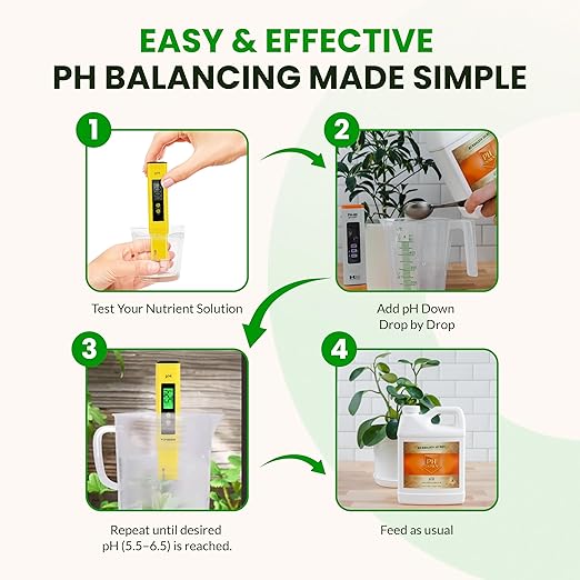 Humboldts Secret pH Down for Plants | Liquid pH Adjuster and Balancer for Soil Coco Hydroponics | Concentrated Phosphoric Acid Solution Supporting Nutrient Uptake and Strong Growth | 1 Gallon