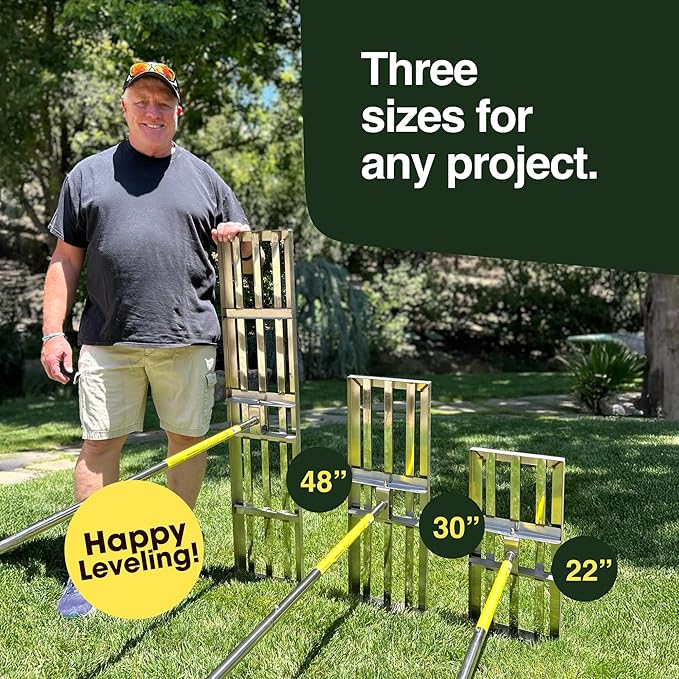 Rocklin™ Lawn Leveling Rake |Stainless Steel Surface Leveling Tool | Level Soil or Dirt Ground Surfaces Easily | 48” x 10” Ground Plate | 78” Extra Long Handle