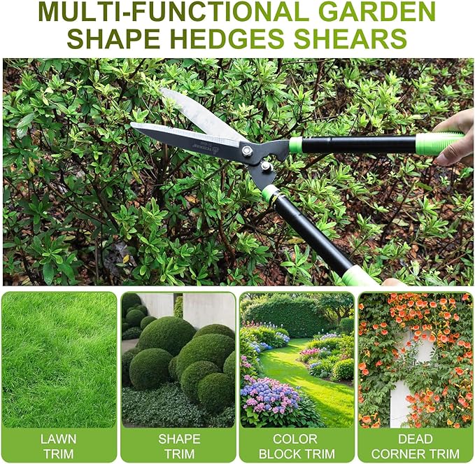 Telescoping Hedge Shears 23-30", Hedge Clippers for Trimming Hedges & shrubs & bushes，Manual gardening shears with Extendable Handle for Yard Landscaping